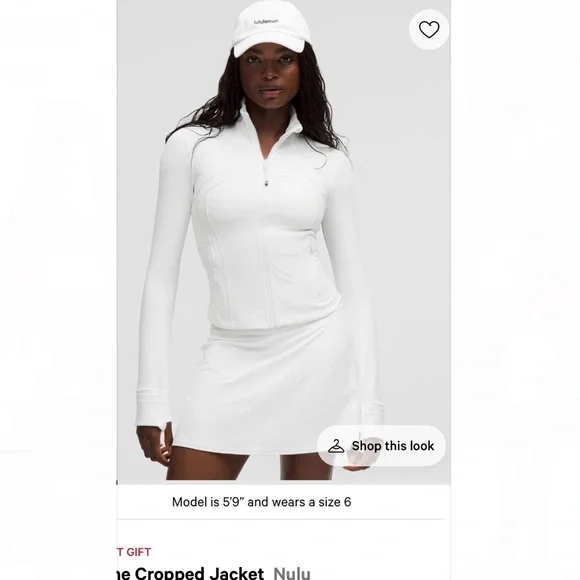 lululemon athletica White Cropped Jacket - Picture 1 of 5